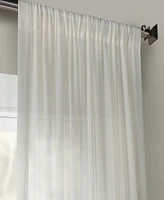 Half Price Drapes Gardenia Textured Faux Linen Sheer Curtain