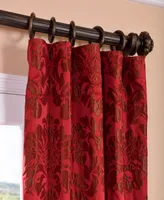 Half Price Drapes Astoria Red & Bronze Damask Faux Silk Jacquard Room Darkening Curtain