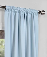 Half Price Drapes Frosted Blue Room Darkening Curtain