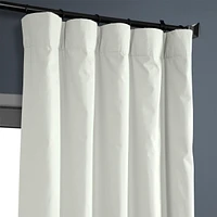 Half Price Drapes Fresh Popcorn Solid Cotton Hotel Blackout Curtain