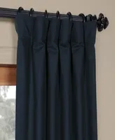 Half Price Drapes Polo Navy Solid Cotton Hotel Blackout Curtain