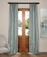 Half Price Drapes Magdelena Blue & Steel Damask Faux Silk Jacquard Room Darkening Curtain