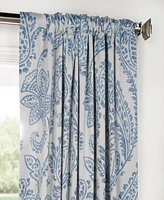 Half Price Drapes Tea Time China Blue Floral Room Darkening Curtain