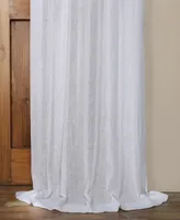 Half Price Drapes Aspen White Textured Faux Linen Sheer Curtain