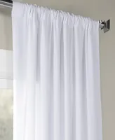 Half Price Drapes Crisp White French Linen Room Darkening Curtain