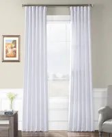 Half Price Drapes Crisp White French Linen Room Darkening Curtain