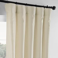 Half Price Drapes Ancient Ivory French Linen Room Darkening Curtain