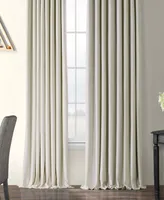 Half Price Drapes Warm Off White Grommet Signature Extra Wide Velvet Blackout Curtain