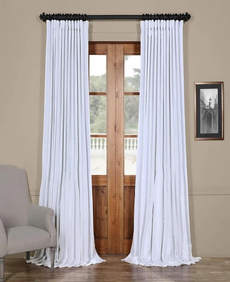 Half Price Drapes Silver Extra Wide Vintage Textured Faux Dupioni Silk Blackout Curtain