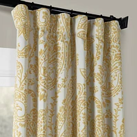 Half Price Drapes Tea Time Yellow Floral Room Darkening Curtain