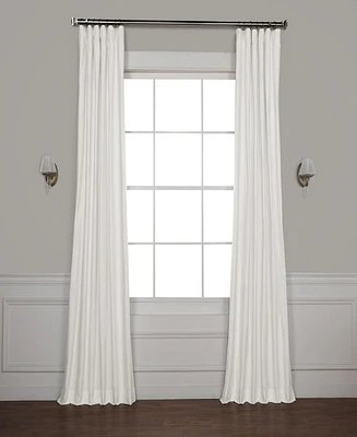 Half Price Drapes Whisper White Solid Cotton Hotel Blackout Curtain