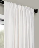 Half Price Drapes Eggshell Faux Silk Taffeta Blackout Curtain