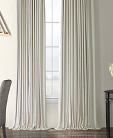 Half Price Drapes Warm Off White Signature Extra Wide Velvet Blackout Curtain