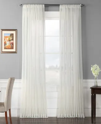 Half Price Drapes Solid Off White Extra Wide Sheer Curtain