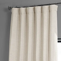 Half Price Drapes Oat Cream Textured Bellino Room Darkening Curtain