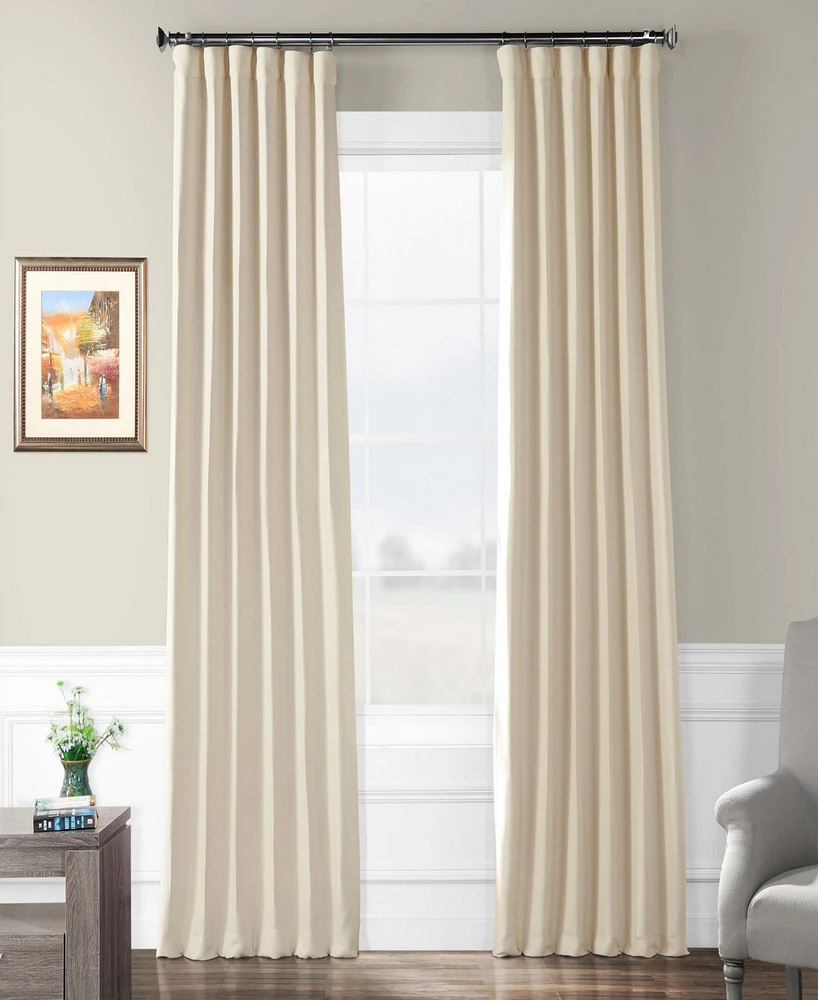 Half Price Drapes Oat Cream Textured Bellino Room Darkening Curtain