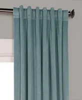 Half Price Drapes Skylark Blue Signature Velvet Blackout Curtain