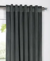 Half Price Drapes Natural Grey Signature Velvet Blackout Curtain