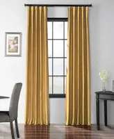 Half Price Drapes Golden Spice Faux Silk Taffeta Blackout Curtain