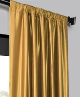 Half Price Drapes Golden Spice Faux Silk Taffeta Blackout Curtain