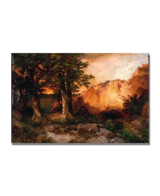 Thomas Moran 'Western Sunset' Canvas Art - 47" x 30"
