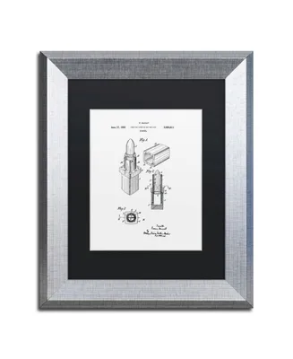 Claire Doherty 'Chanel Lipstick Case Patent White' Matted Framed Art - 11" x 14"