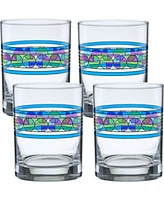 Frank Lloyd Wright Saguaro Flower Double Old Fashioned Glass - Set of 4