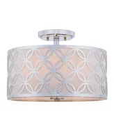 Safavieh Cecily Leaf Trellis 3 Light 15"D Gold Flush Mount