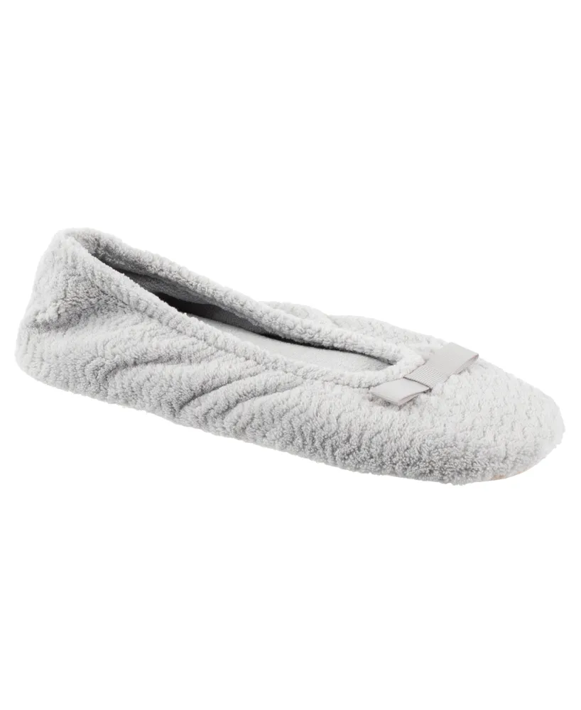 Isotoner Signature Women's Chevron Micro Terry Ballerina Slipper