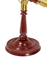 Barska 15-45x50mm Anchormaster Classic Brass Spyscope, Anchormaster with Mahogany Desktop Pedestal