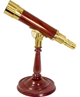 Barska 15-45x50mm Anchormaster Classic Brass Spyscope, Anchormaster with Mahogany Desktop Pedestal