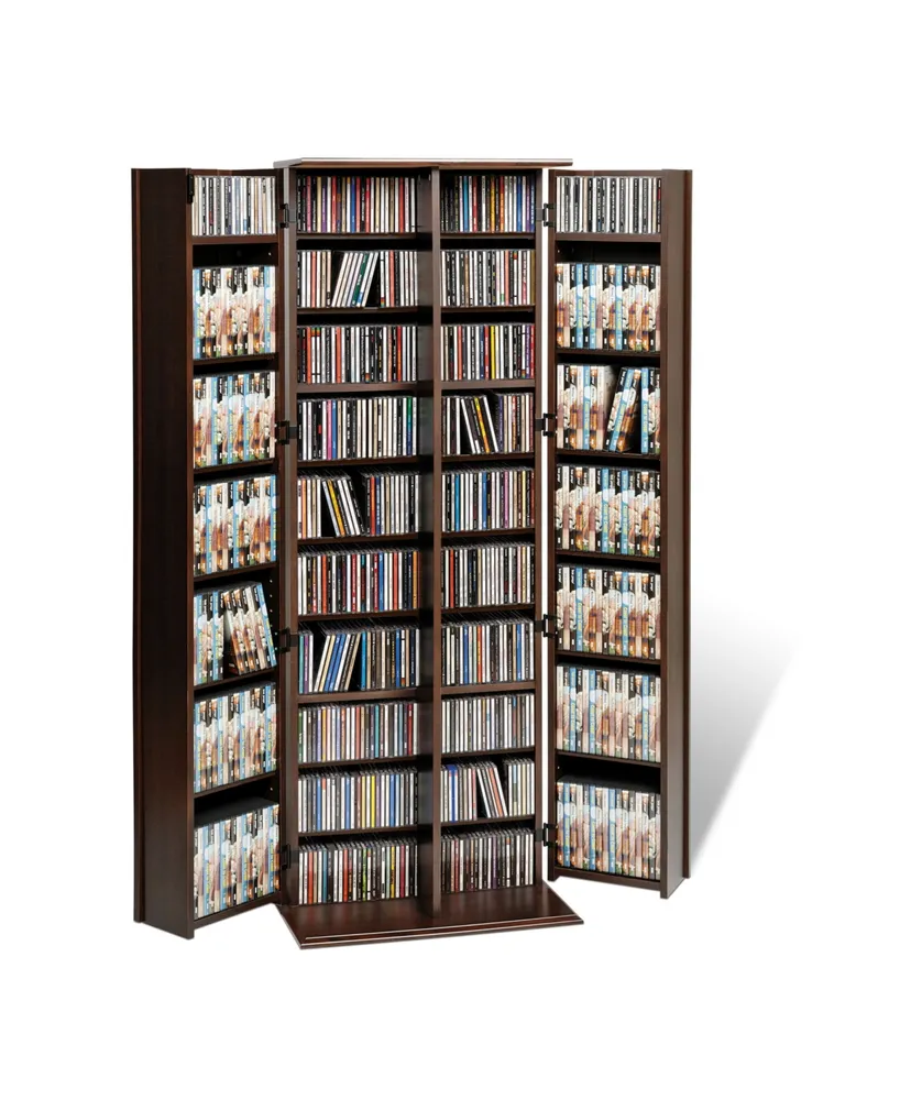 Prepac Grande Locking Media Storage Cabinet with Shaker Doors