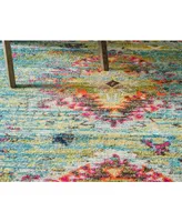 Bayshore Home Brio Bri9 Turquoise 5' x 8' Area Rug