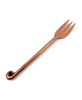 Treble Note Appetizer Copper Finish Forks - Set of 6