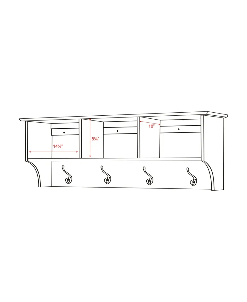Prepac Entryway Cubbie Shelf