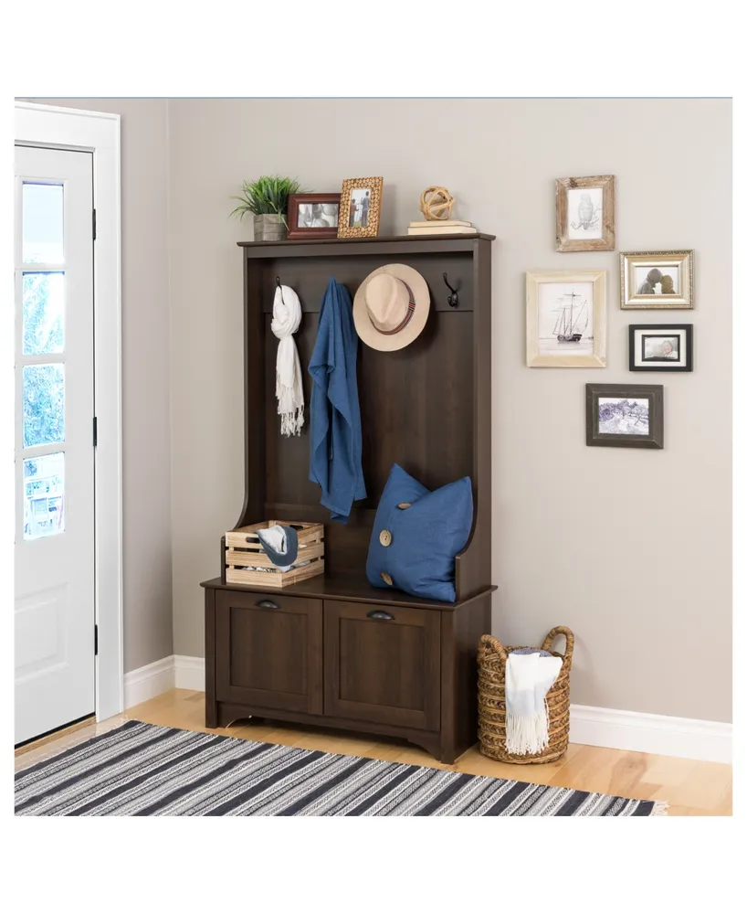 Prepac Wide Hall Tree with Shaker Doors