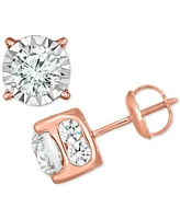 TruMiracle Diamond Stud Earrings (2 ct. t.w.) 14k White, Yellow or Rose Gold