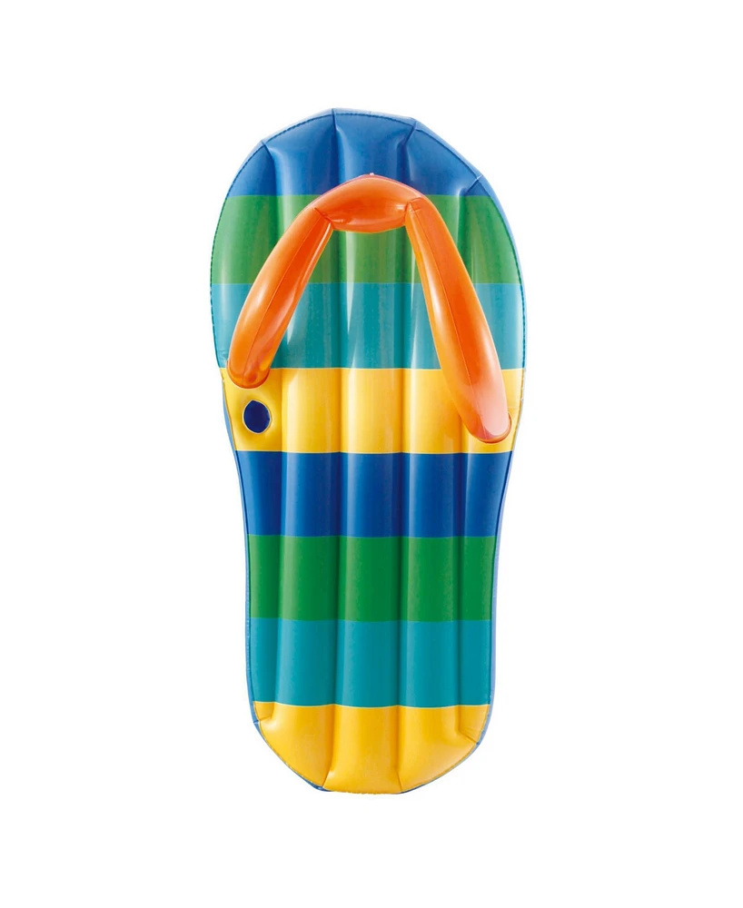 Blue Wave Sports Beach Striped Flip Flop 71" Inflatable Swimming Pool Float