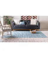 Bayshore Home Outdoor Pashio Pas7 Light Aqua 8' x 11' 4" Area Rug