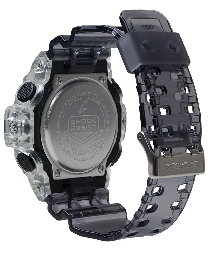 G-Shock Men's Analog-Digital Skeleton Clear Resin Strap Watch 53.4mm GA700SK-1A