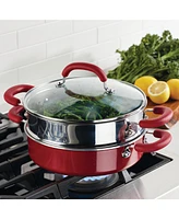 Rachael Ray Create Delicious Enameled Aluminum Nonstick 3-Qt. Steam Set