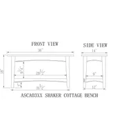 Shaker Cottage Storage Coat Hook with Bench Set, Cherry