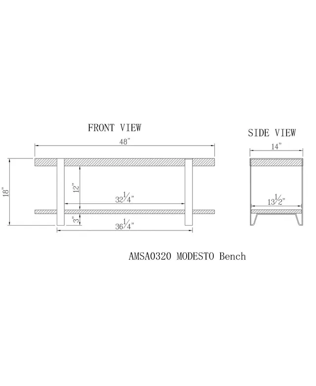 Alaterre Furniture Claremont Rustic Wood Coat Hook and Bench Set