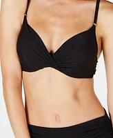 Calvin Klein Pleated Underwire Bikini Top