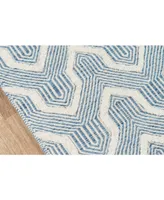 Erin Gates Langdon Lgd-1 Prince Blue 7'6" x 9'6" Area Rug