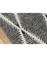 River Riv 1 Machine Washable Beacon Black Area Rug Collection