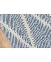 Erin Gates River Riv-1 Machine-Washable Beacon Denim 5' x 7'6" Area Rug