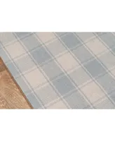 Erin Gates Marlborough Mlb-1 Charles Light Blue 2'3" x 8' Runner Area Rug