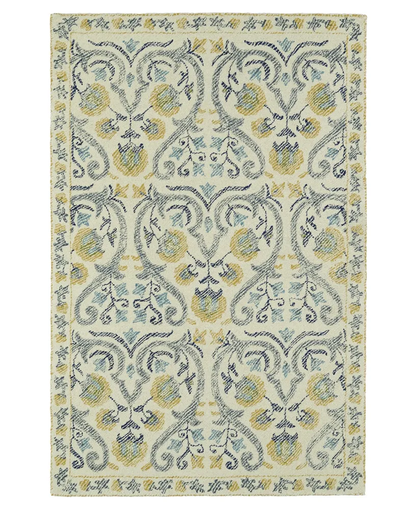 Kaleen Montage MTG11-01 Ivory 3'6" x 5'6" Area Rug