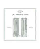 Exclusive Home Canopy Stripe Indoor/Outdoor Grommet Top Curtain Panel Pair